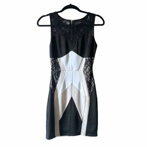 Alt. B Bodycon Lace Cocktail Mini Dress Size Small